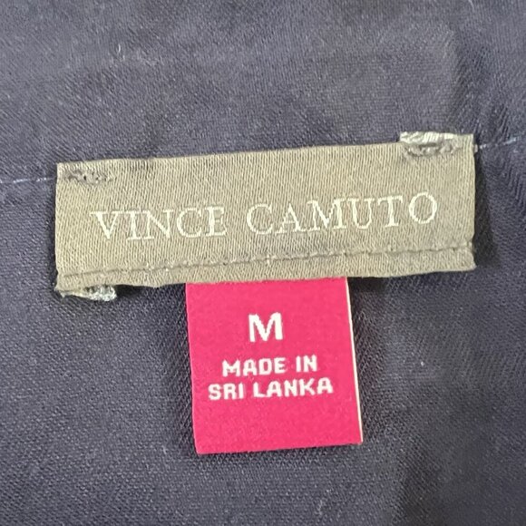 Vince Camuto Women’s Sleeveless Shift Mini Dress Size Medium Navy Blue V Neck - Picture 5 of 8